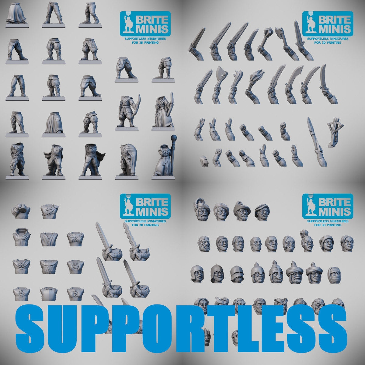 Modular Resin Miniatures: Customizable RPG Wargame Figures by Brite Minis