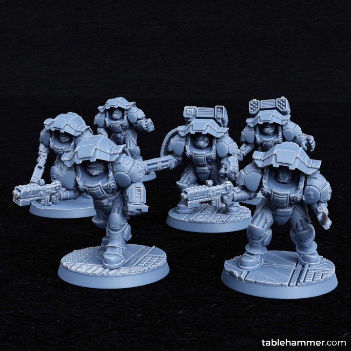 Myrmidon Armadillos Ranged Superhuman Heavy Troops Tablehammer Proxies for Grimdark and Sci-Fi Wargames