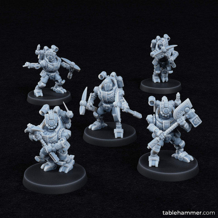 Clockwork Ancestors Resin Miniatures: Sci-Fi Grimdark Wargame Proxies