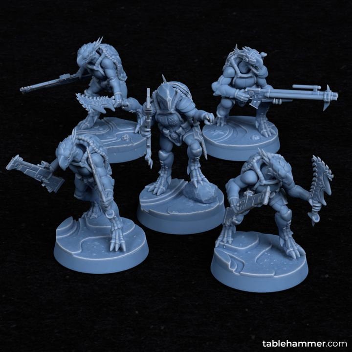 Toorts Infantry Squad: ABS Like resin Sci-Fi Alien Miniatures