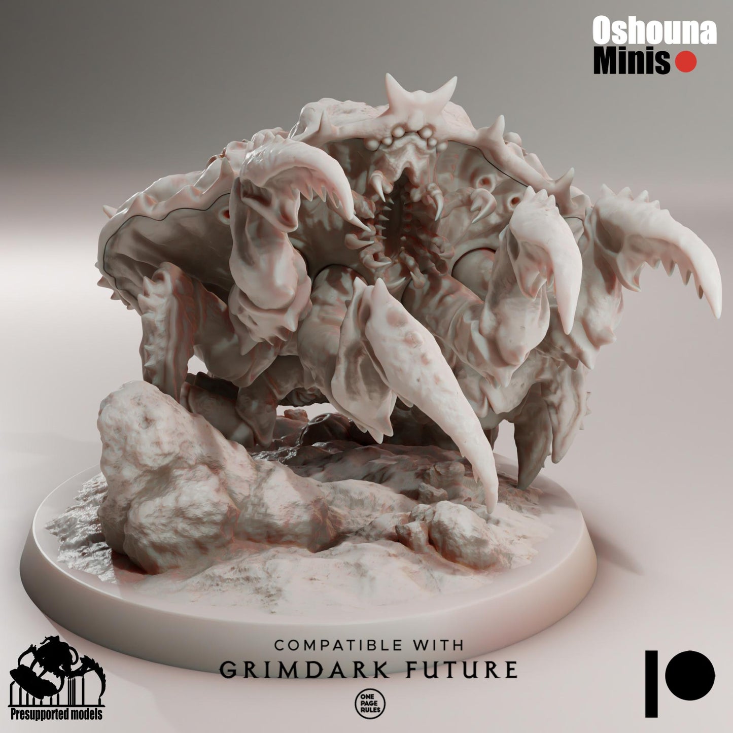 Giant Slasher Crab Miniature: 32mm Alien Hives Proxy by Oshouna Minis