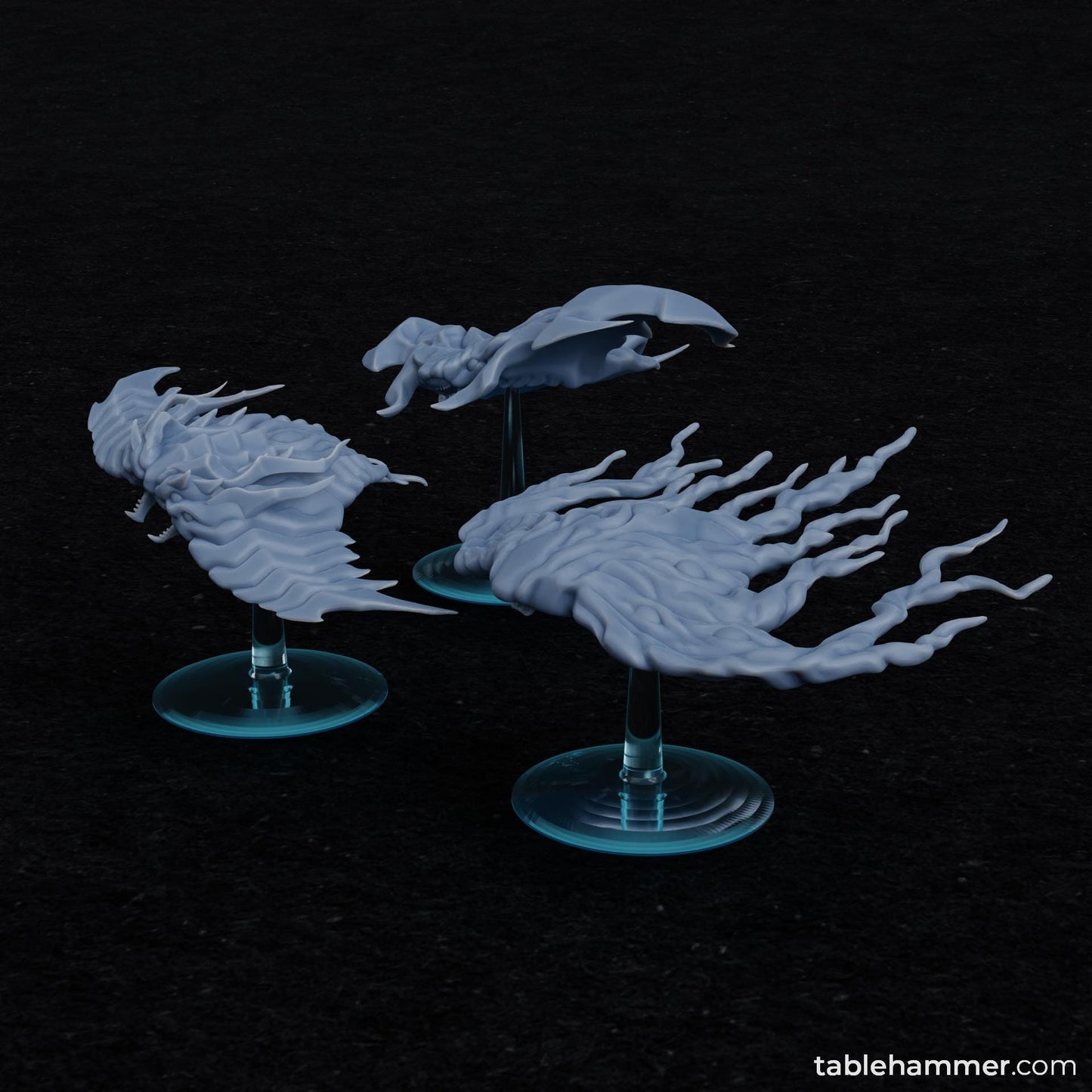 Screetcher Stingrays (Demon stingray creatures) - 3 Model kit - Tablehammer - Proxies for wargames