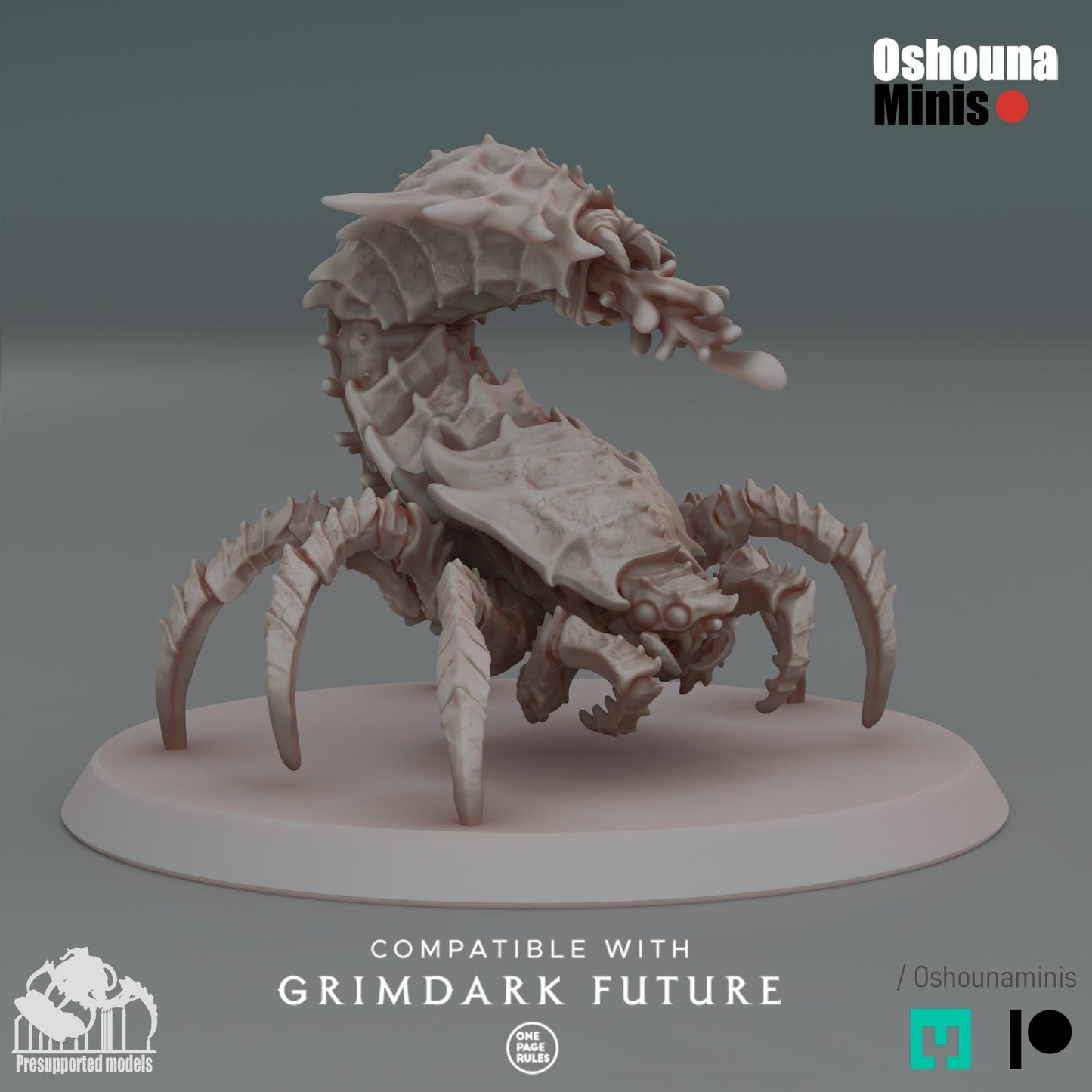 Alien Hives Acid Sprayer 2.0: 32mm Grimdark Wargame Proxy