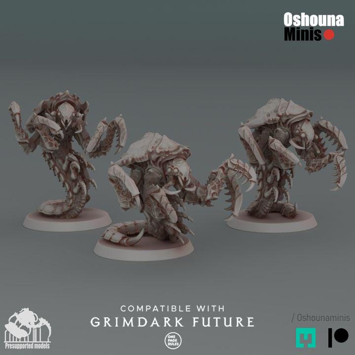 Ravenous Shrimp: 32mm Alien Hive Miniatures - ABS-LIKE Resin