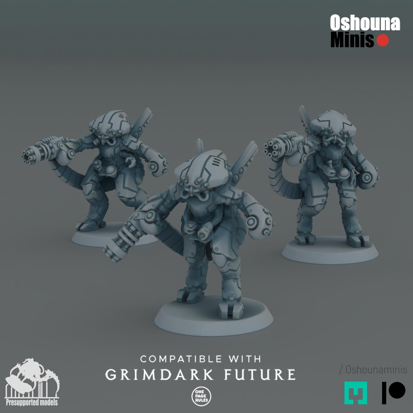 SEA Coalition Stealth Exoarmors: 28mm Sci-Fi Miniatures by Oshounaminis
