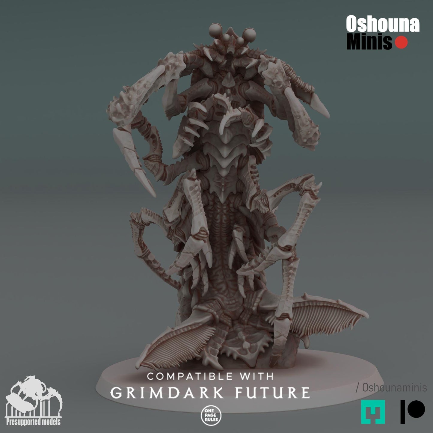 Deep Hive - Great Leviathan | 28mm 32mm Alien Hives Proxies for Grimdark and Sci-Fi Wargames | Oshouna Minis for OPR