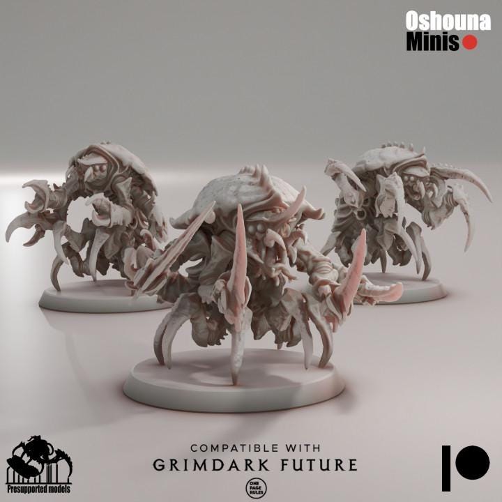 Deep Hive Lobster Warriors (Set of 3) - Resin Miniatures for Grimdark Wargames