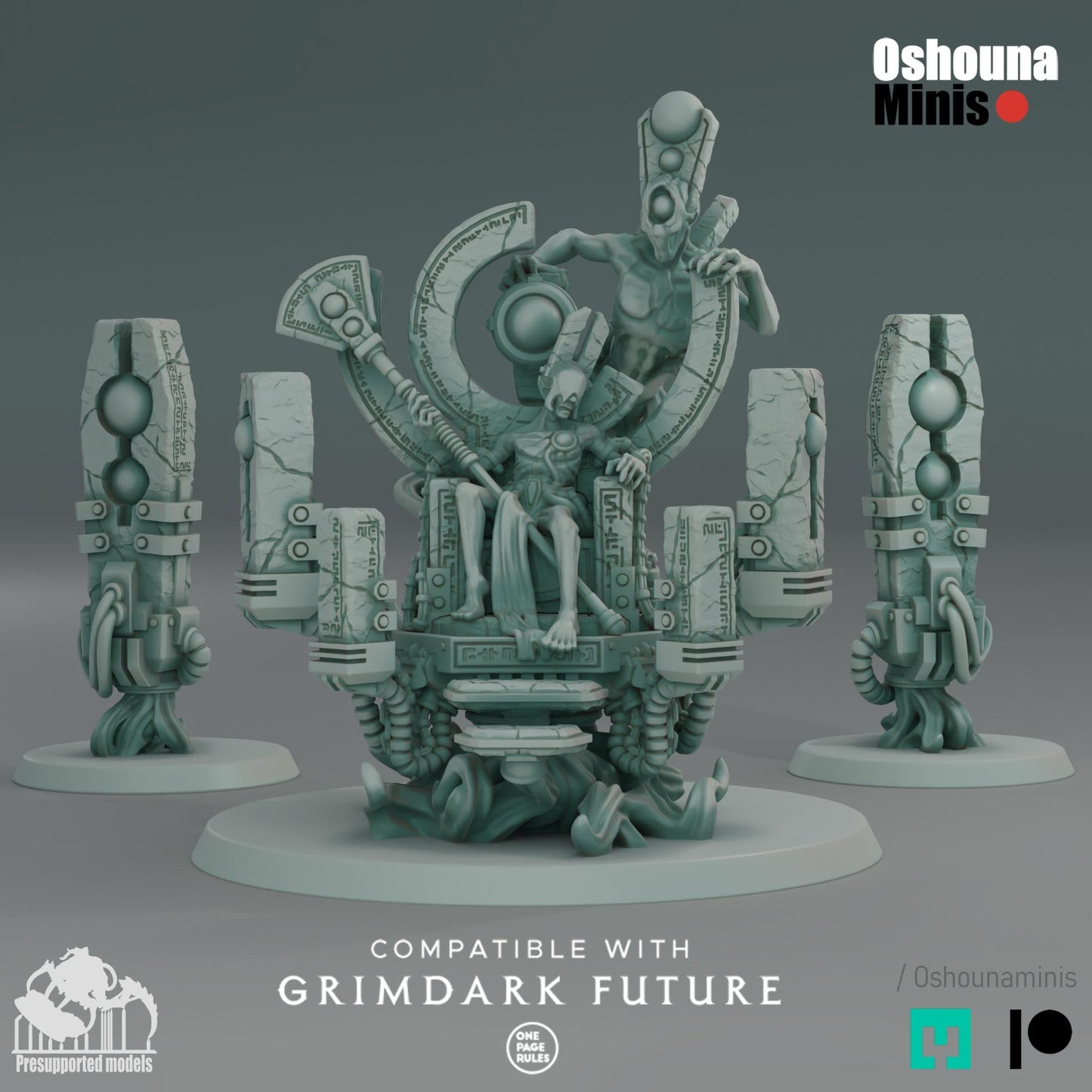 Last Living King Resin Miniature: Grimdark Sci-Fi Wargame (28mm 32mm Scale)