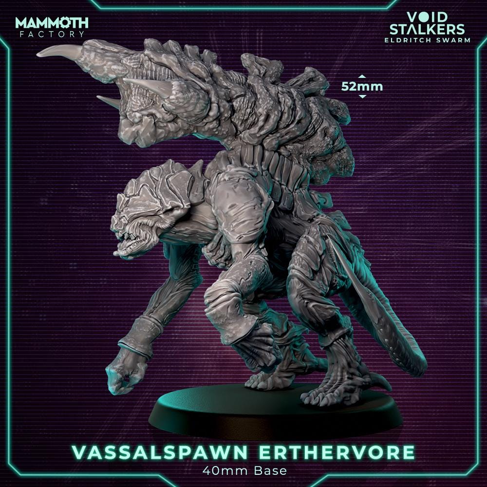 Grimdark Alien Miniatures: Vassalspawn Ethervores - 32mm Scale (Set of 4, Unpainted Resin