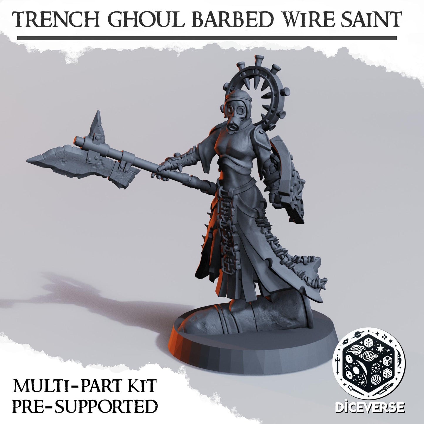 3x Trench Ghoul Barbed Wire Saints 32mm Resin Miniature Multi-Kit: Grimdark Trench Warfare