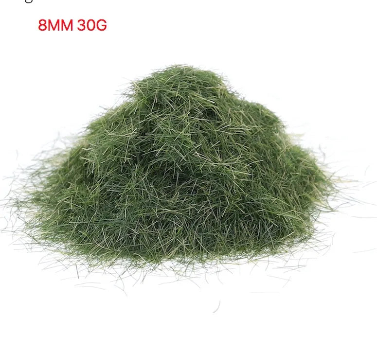 3-8mm Simulation Mini Static Grass Flock Powder 30G For HO Railway Train Sandtable Terrain Turft Scene Layout Diorama Materials