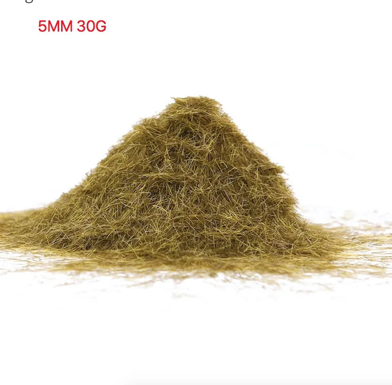 3-8mm Simulation Mini Static Grass Flock Powder 30G For HO Railway Train Sandtable Terrain Turft Scene Layout Diorama Materials