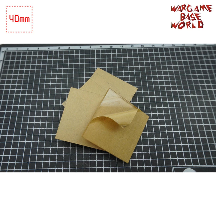 40mm Square Clear Bases TRANSPARENT / CLEAR BASES for Miniatures