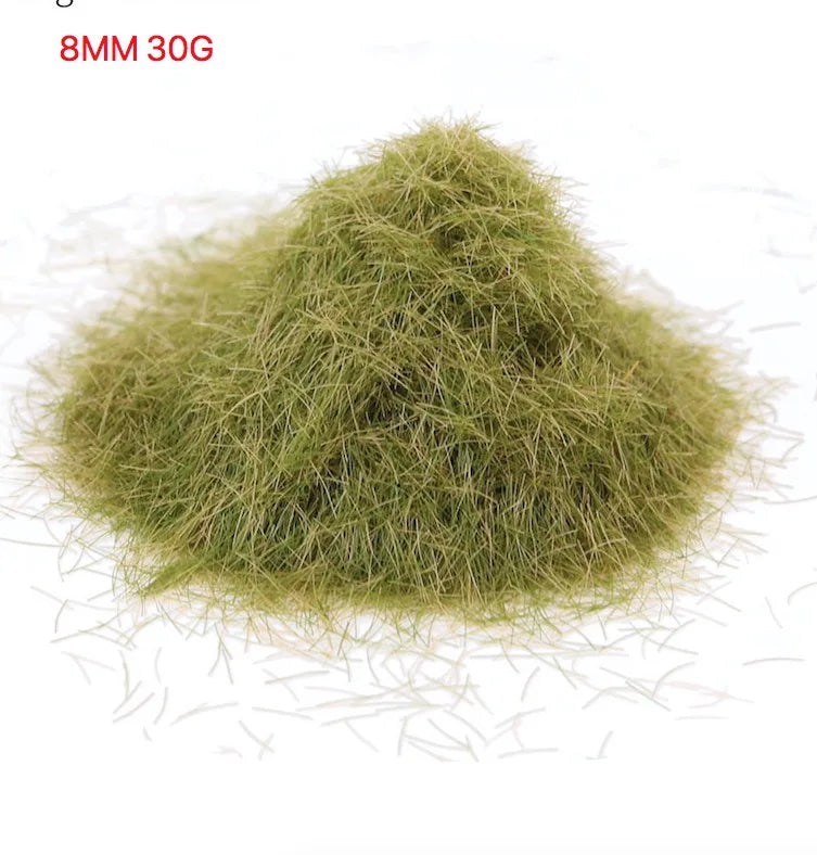 3-8mm Simulation Mini Static Grass Flock Powder 30G For HO Railway Train Sandtable Terrain Turft Scene Layout Diorama Materials