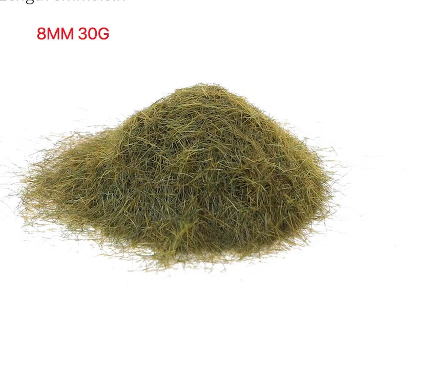 3-8mm Simulation Mini Static Grass Flock Powder 30G For HO Railway Train Sandtable Terrain Turft Scene Layout Diorama Materials