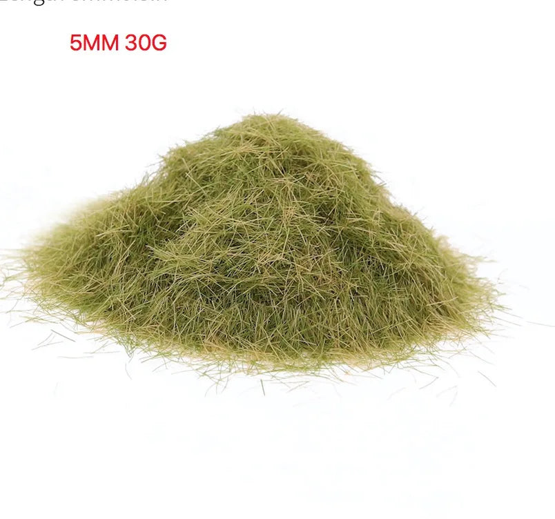 3-8mm Simulation Mini Static Grass Flock Powder 30G For HO Railway Train Sandtable Terrain Turft Scene Layout Diorama Materials