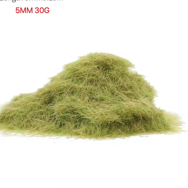 3-8mm Simulation Mini Static Grass Flock Powder 30G For HO Railway Train Sandtable Terrain Turft Scene Layout Diorama Materials