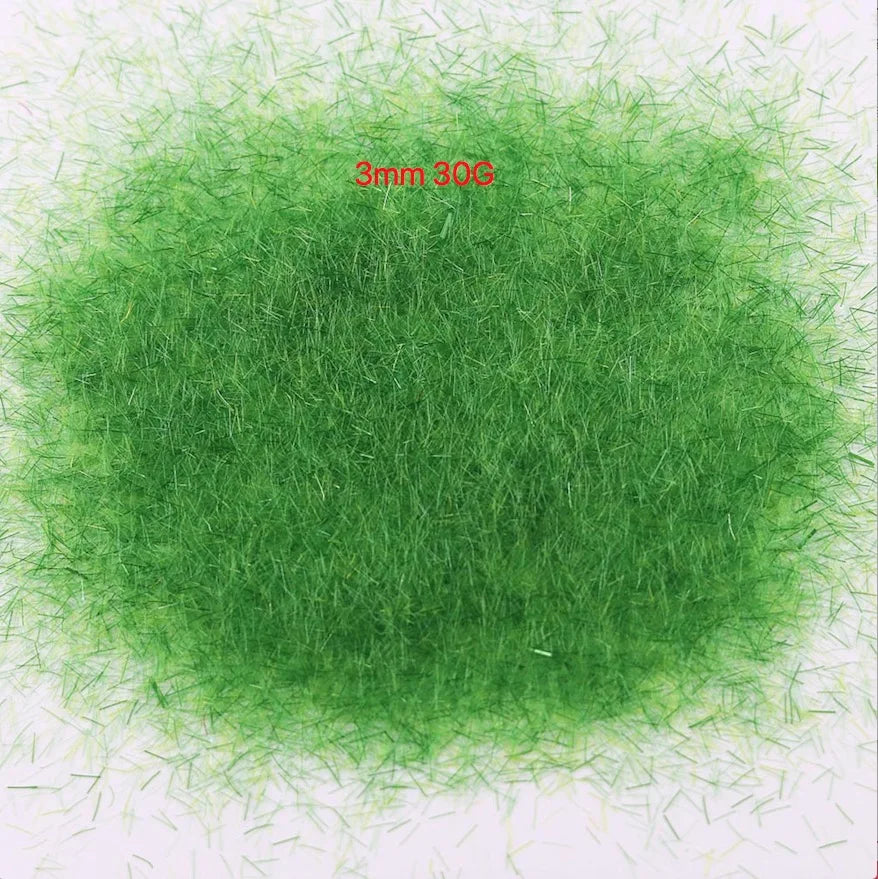 3-8mm Simulation Mini Static Grass Flock Powder 30G For HO Railway Train Sandtable Terrain Turft Scene Layout Diorama Materials