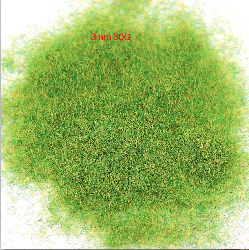 3-8mm Simulation Mini Static Grass Flock Powder 30G For HO Railway Train Sandtable Terrain Turft Scene Layout Diorama Materials