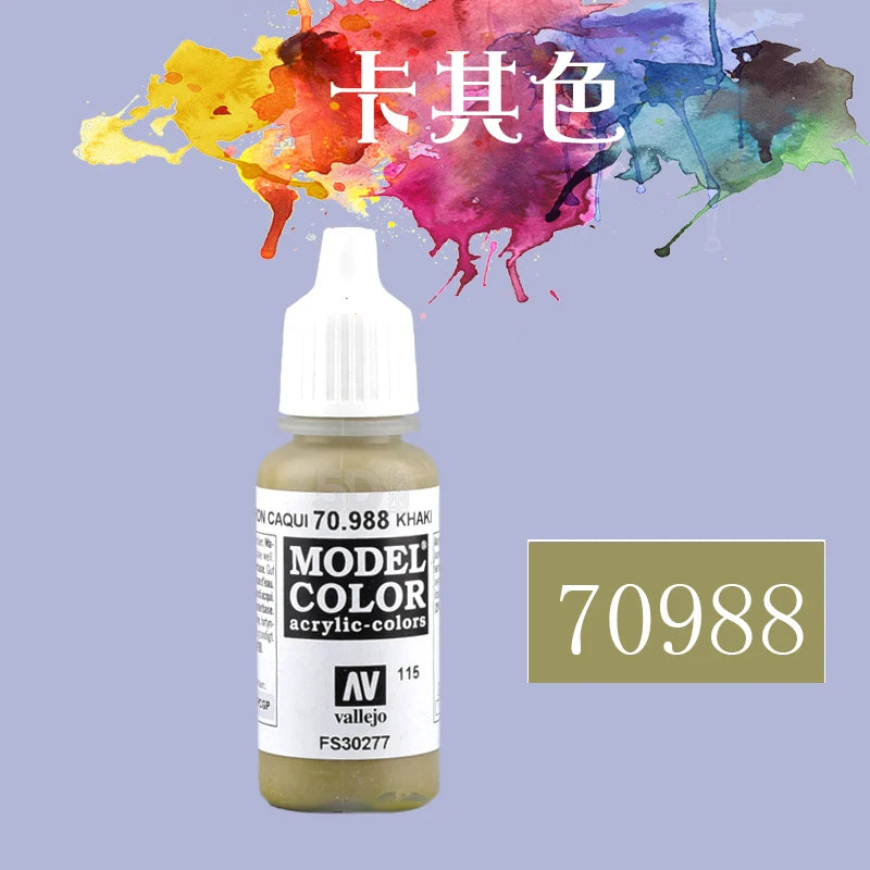 Vallejo AV Acrylic Paint 17ml | Eco-Friendly Water-Based Paint for Gundam, Hand-Painted Models & Miniatures