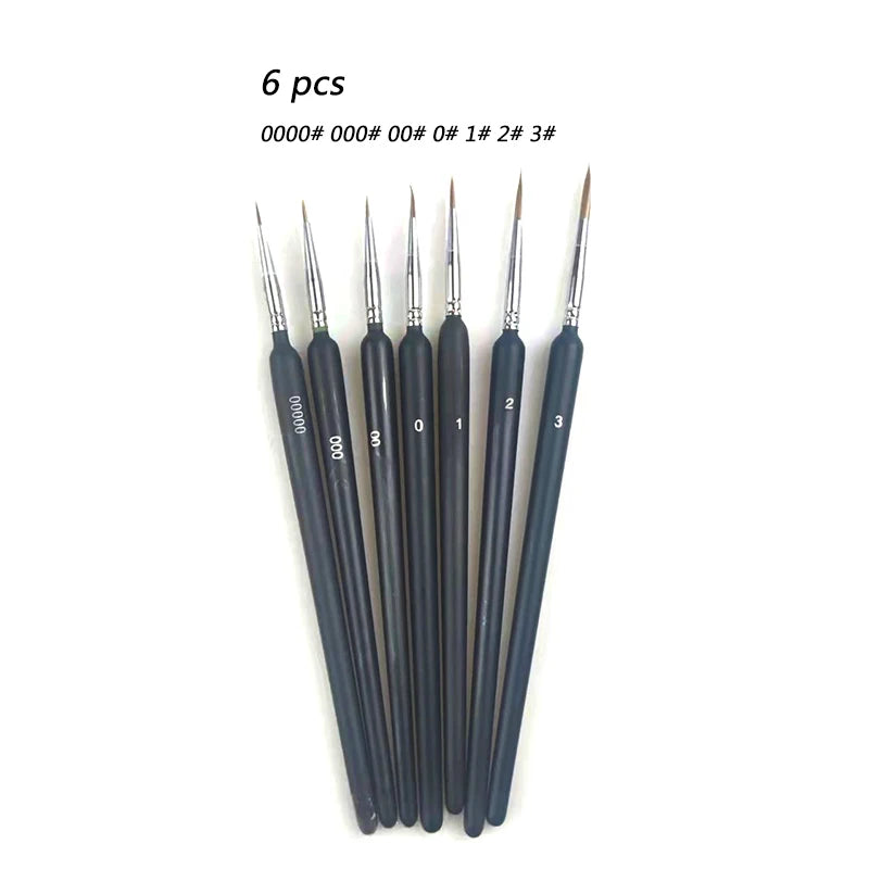 Fine Detail Paint Brush Set | Miniature Painting Brushes for Acrylics, Watercolor, Oil, Scale Models & Nail Art