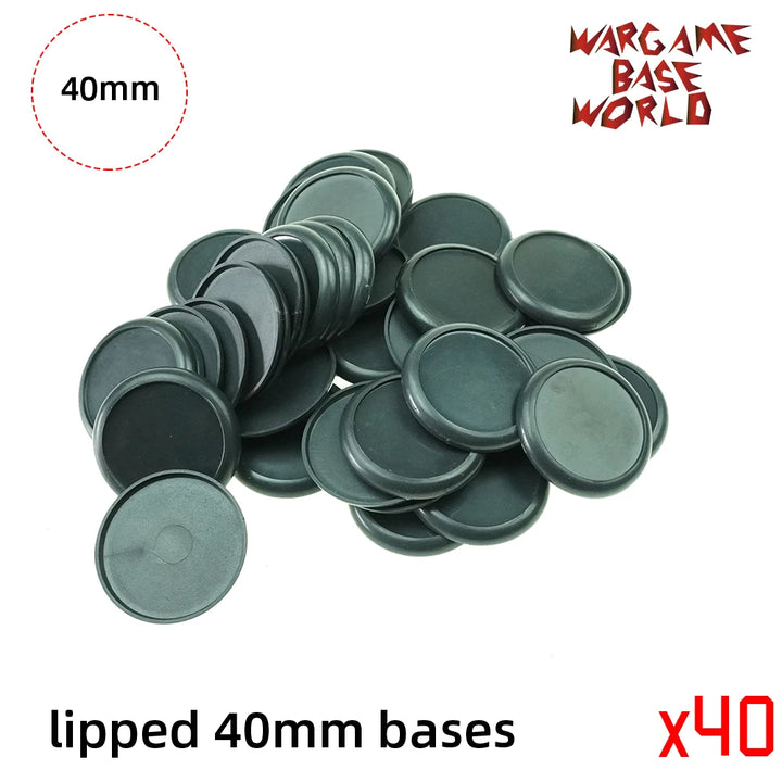 40mm Plastic lipped bases table games model bases