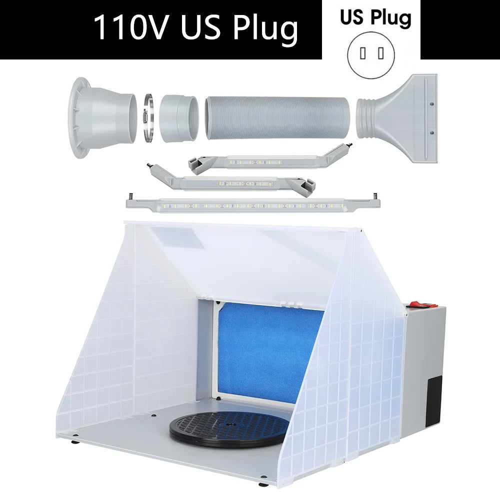 Portable Airbrush Spray Booth Kit | Exhaust Fan with Filter for Model Painting, Airbrushing & DIY Crafts