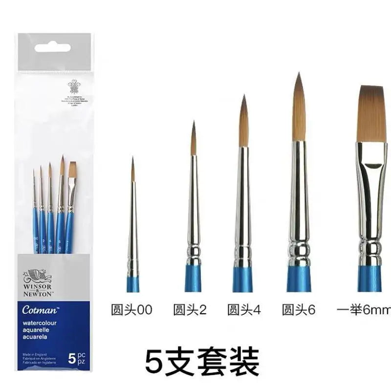 Winsor & Newton Cotman Short Handle Brushes, Set of 3/4/5, Watercolor Gouache Paint Brushes ART Supplies