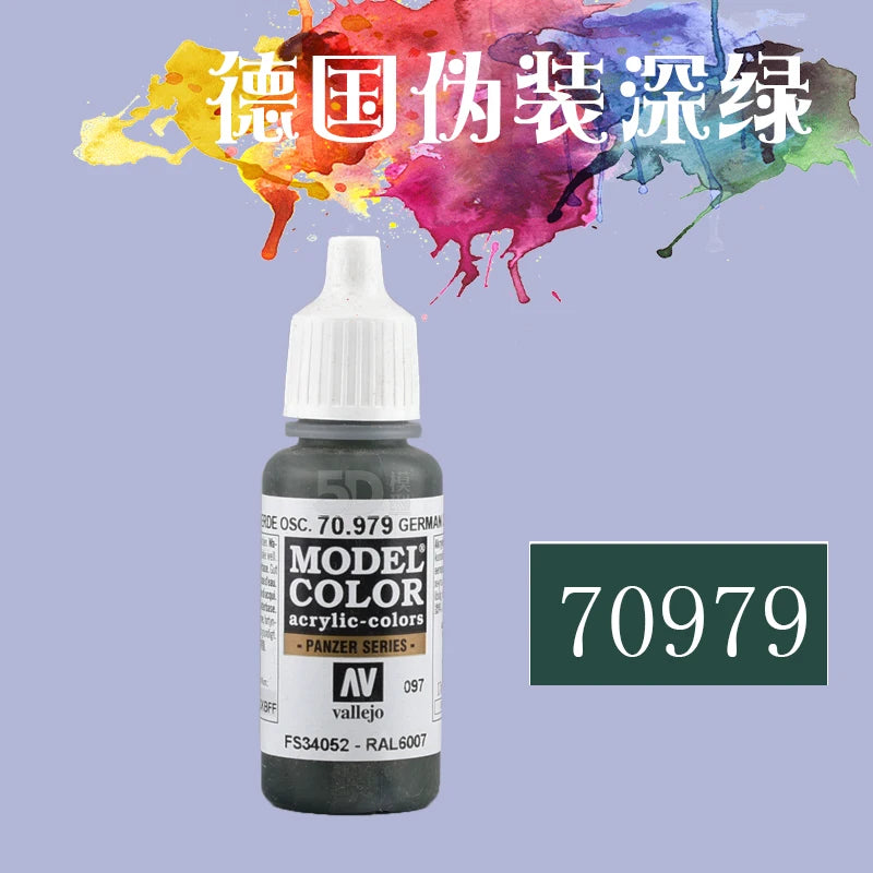 Vallejo AV Acrylic Paint 17ml | Eco-Friendly Water-Based Paint for Gundam, Hand-Painted Models & Miniatures