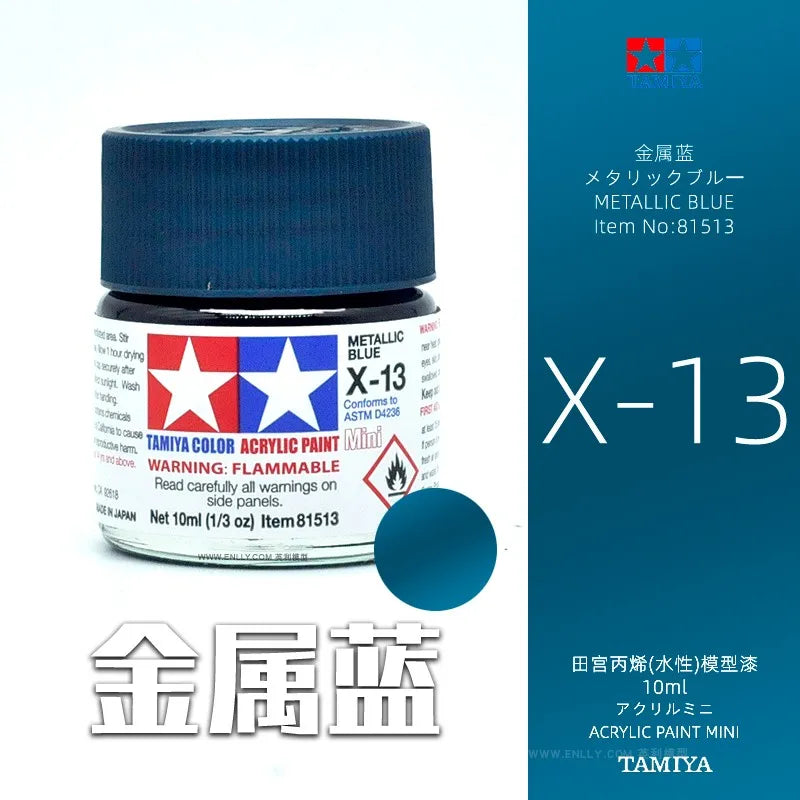 Tamiya X1-X24 Glossy Acrylic Paint (10ml) | Water-Based Model Paint for Miniatures & Scale Models