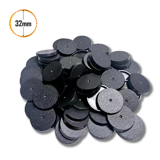 Plastic 32mm Round Bases For Warhammer Miniatures And Boardgame