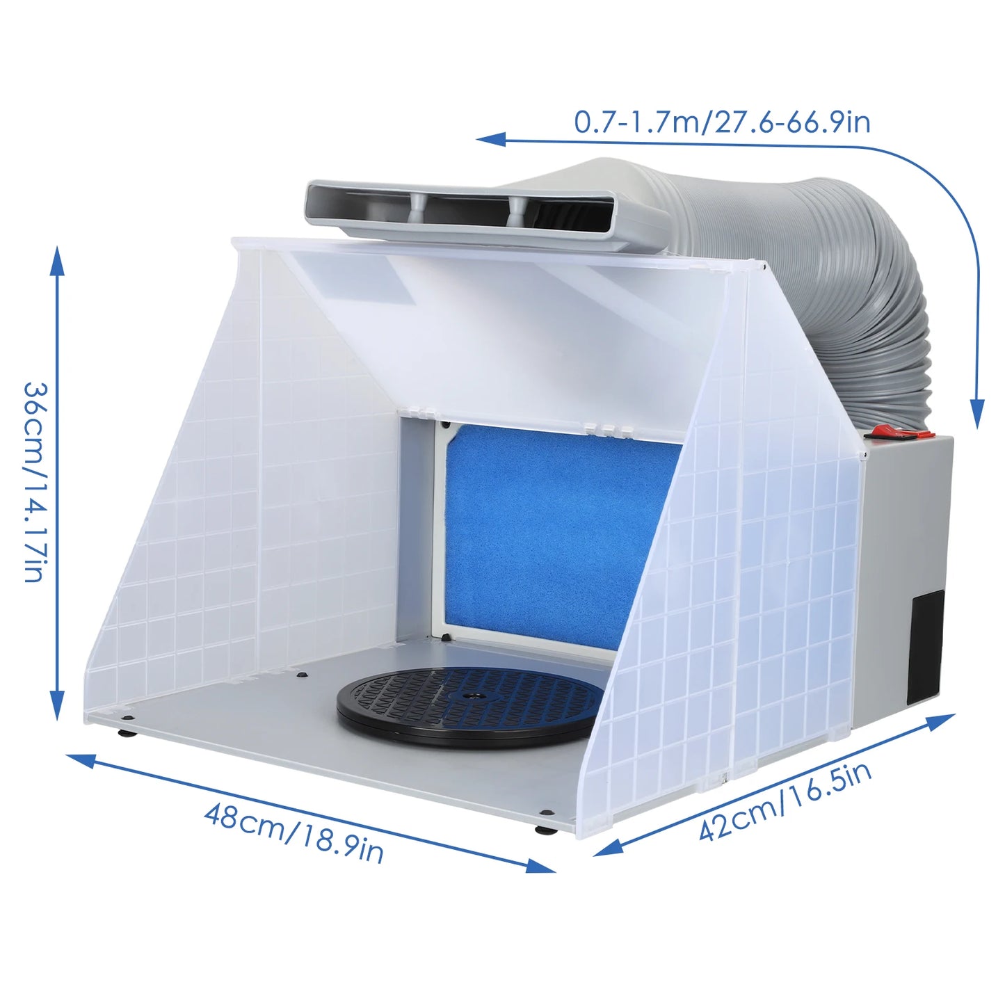 Portable Airbrush Spray Booth Kit | Exhaust Fan with Filter for Model Painting, Airbrushing & DIY Crafts