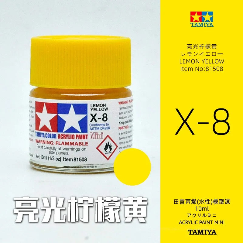 Tamiya X1-X24 Glossy Acrylic Paint (10ml) | Water-Based Model Paint for Miniatures & Scale Models