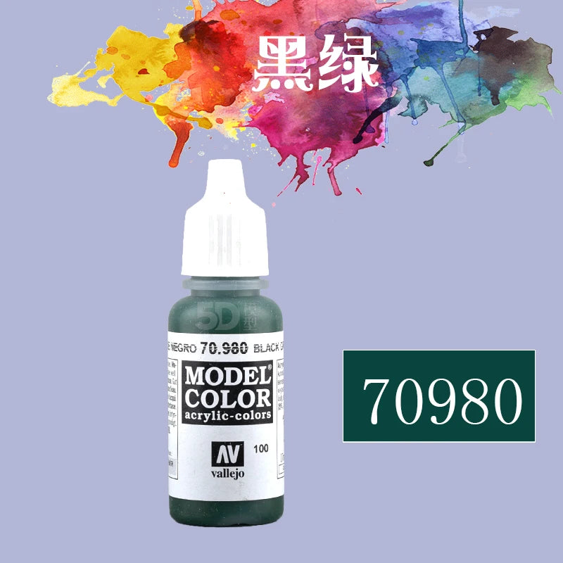 Vallejo AV Acrylic Paint 17ml | Eco-Friendly Water-Based Paint for Gundam, Hand-Painted Models & Miniatures