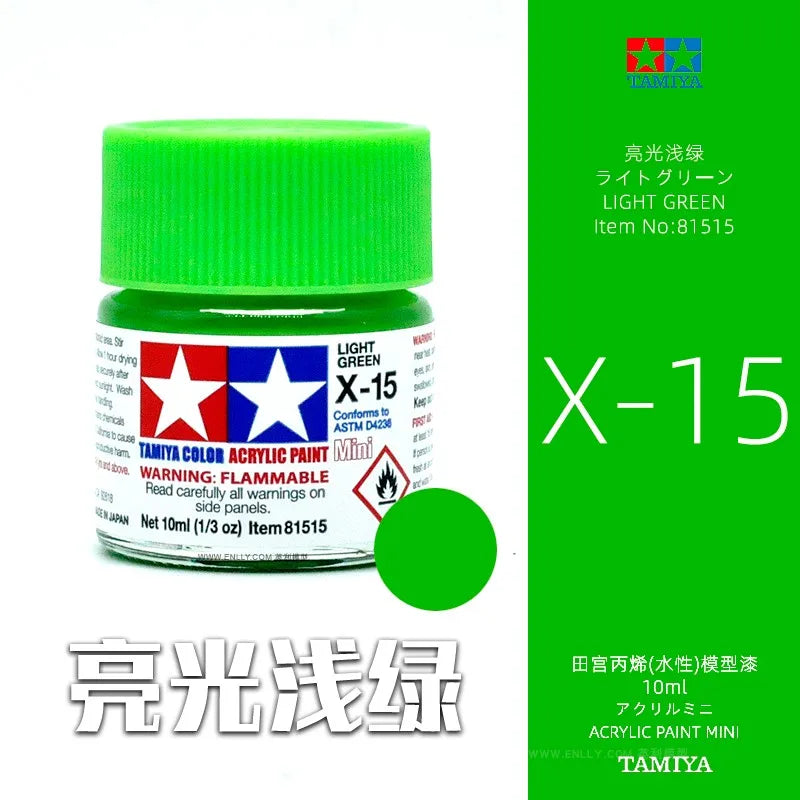 Tamiya X1-X24 Glossy Acrylic Paint (10ml) | Water-Based Model Paint for Miniatures & Scale Models