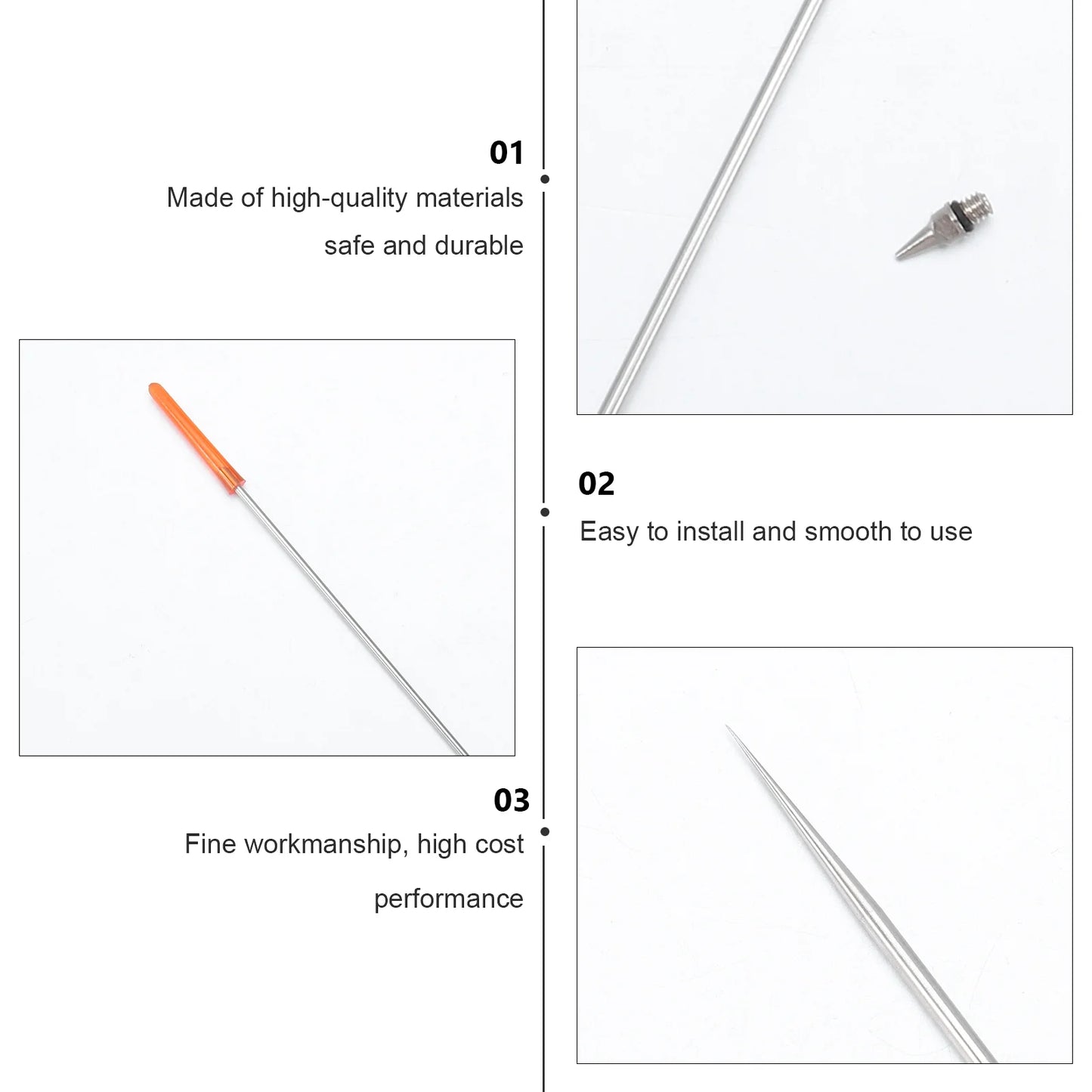 Professional 0.2mm Airbrush Needles & Replacement Parts | Precision Airbrushing Tools