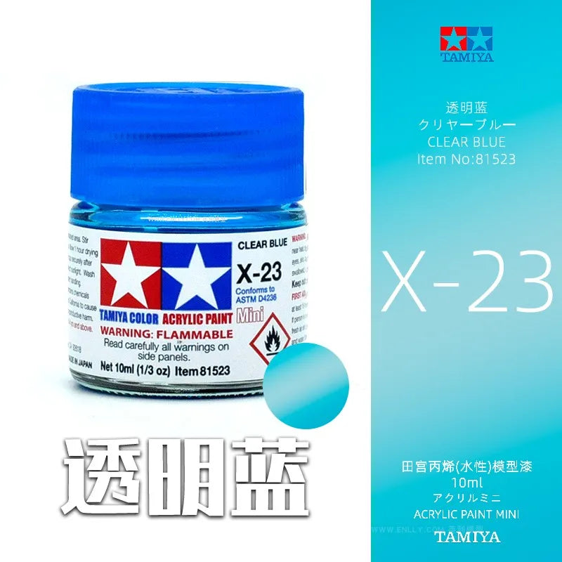 Tamiya X1-X24 Glossy Acrylic Paint (10ml) | Water-Based Model Paint for Miniatures & Scale Models