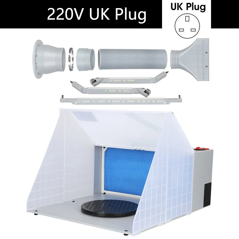 Portable Airbrush Spray Booth Kit | Exhaust Fan with Filter for Model Painting, Airbrushing & DIY Crafts