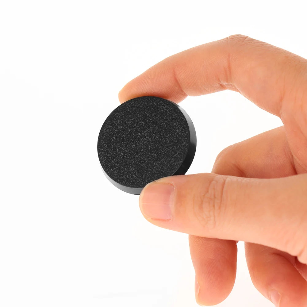 100pcs Round 32mm Black Bases Plastic Miniature 32mm Model Base for Wargames Military Simulation Scene