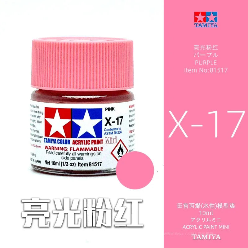 Tamiya X1-X24 Glossy Acrylic Paint (10ml) | Water-Based Model Paint for Miniatures & Scale Models