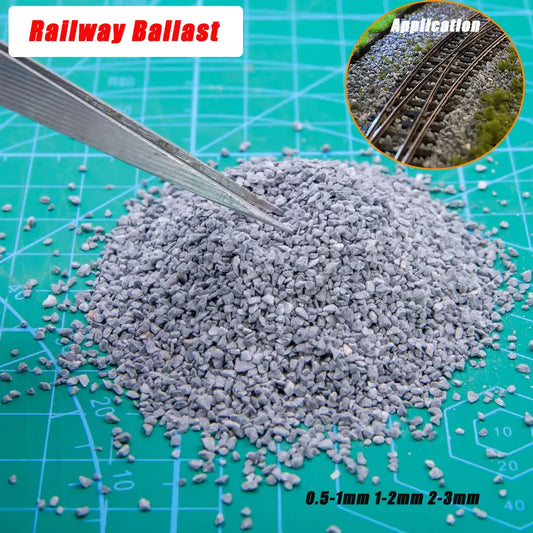 50G Miniature Railway Ballast 0.5mm-3mm Railroad Track Stone Toys for Scale HO N OO Diy Model Making/Diorama/Garden Decoration