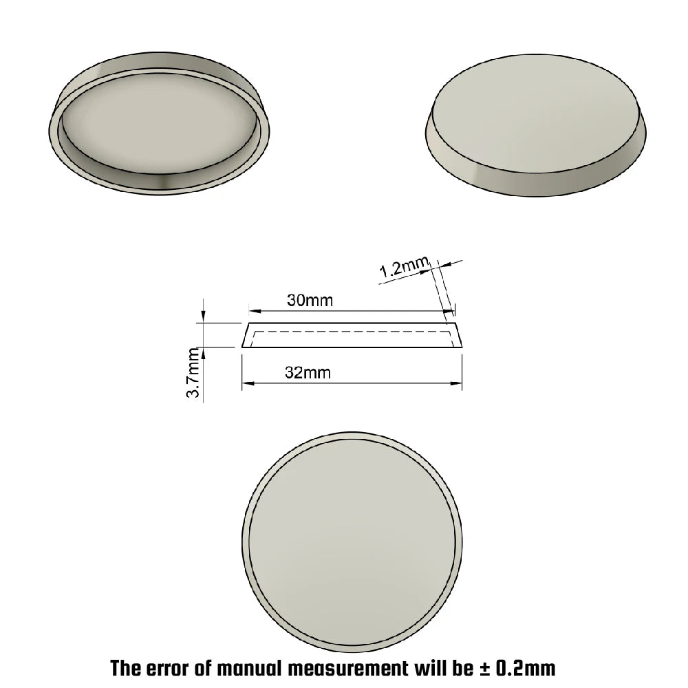 Plastic 32mm Round Bases For Warhammer Miniatures And Boardgame