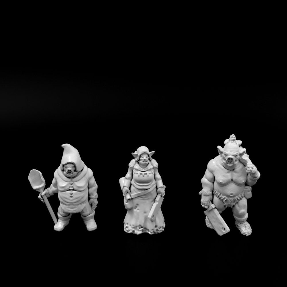 4 x Townsfolke + 1 bonus - Fantasy Medieval and Player Characters - Resin Miniature Blind Box Mystery- D&D - NPC - Hundreds of variants