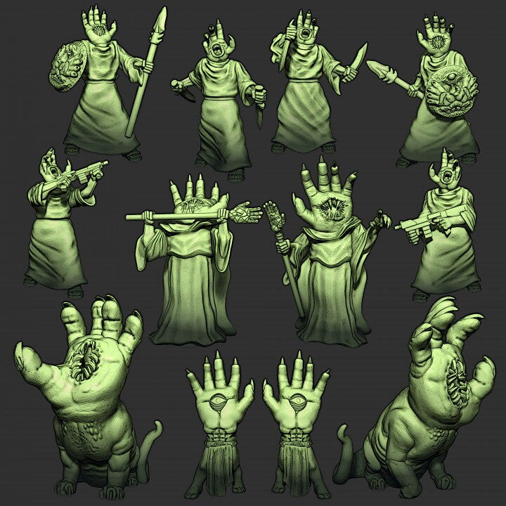 Mirror Walkers: Cult of Moht - NPC Monsters - 3d Printed Miniatures at 30mm - Ill Gotten Games