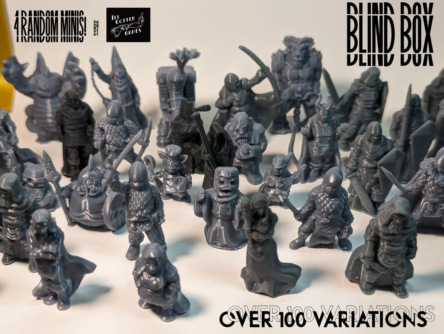 4 x Townsfolke + 1 bonus - Fantasy Medieval and Player Characters - Resin Miniature Blind Box Mystery- D&D - NPC - Hundreds of variants