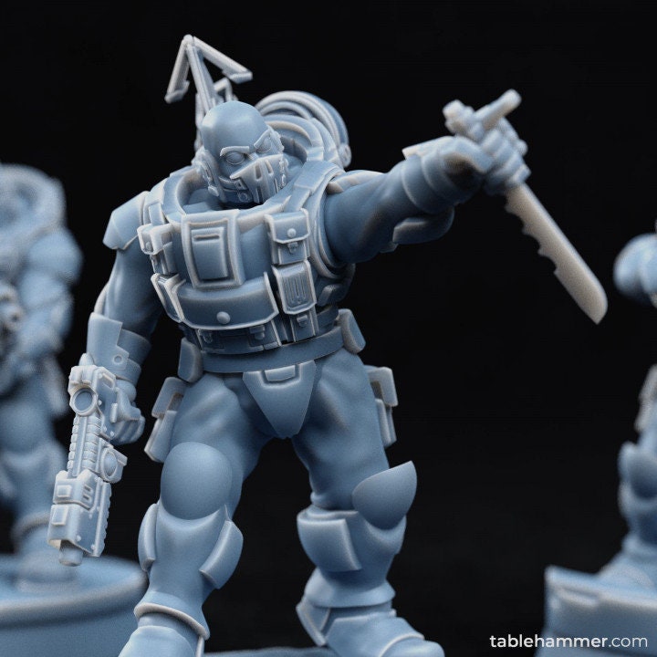 Spec Ops – modular kit – "Human Space Corps"  – Creepy Space Humanoids  - Tablehammer - Proxies for wargames