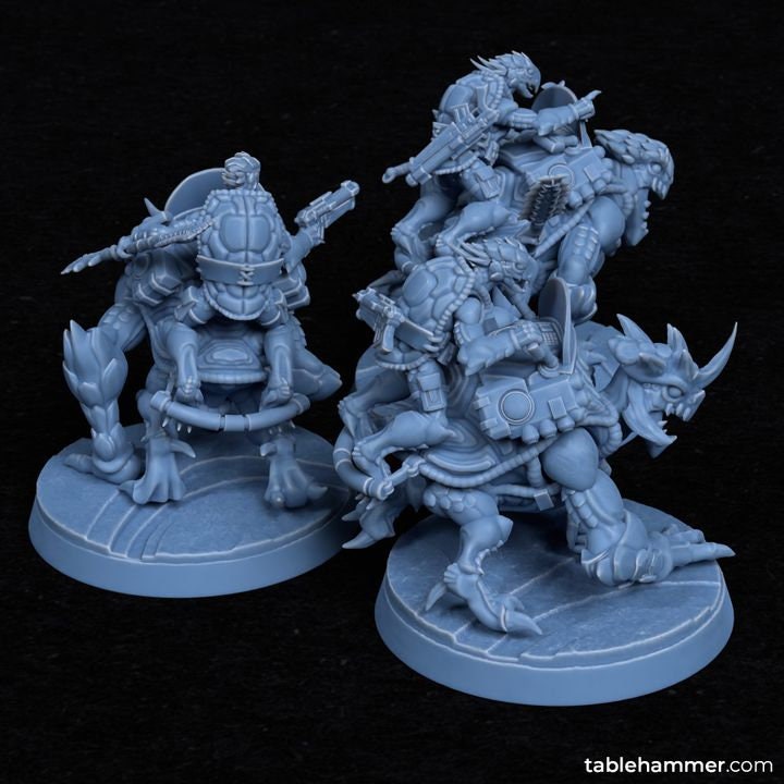 Toorts Chargers, Heavy Cavalry  – Alien Space Communist helpers  - Tablehammer - Proxies for wargames