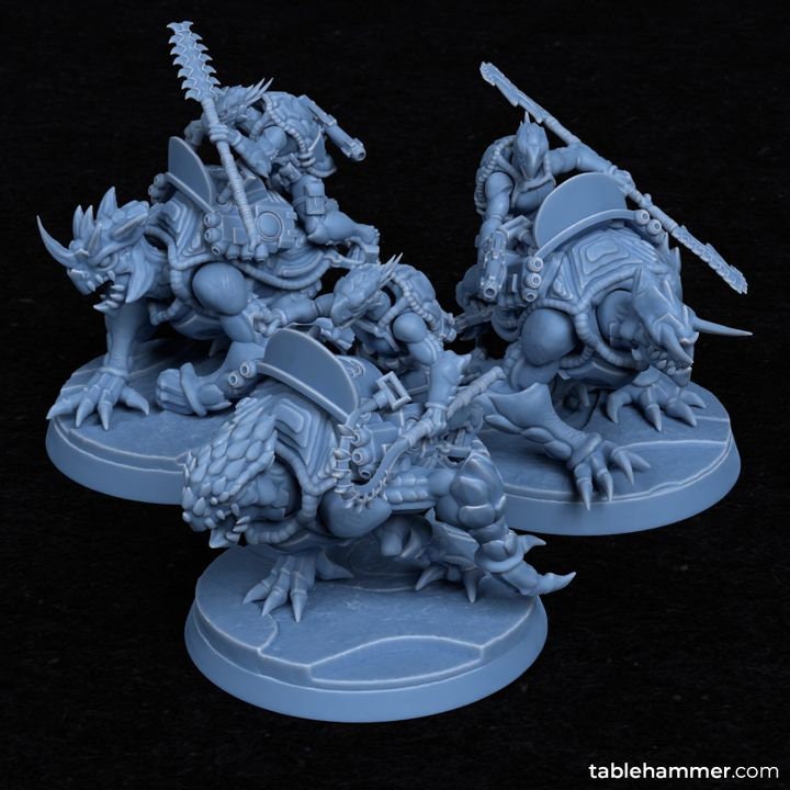 Toorts Chargers, Heavy Cavalry  – Alien Space Communist helpers  - Tablehammer - Proxies for wargames