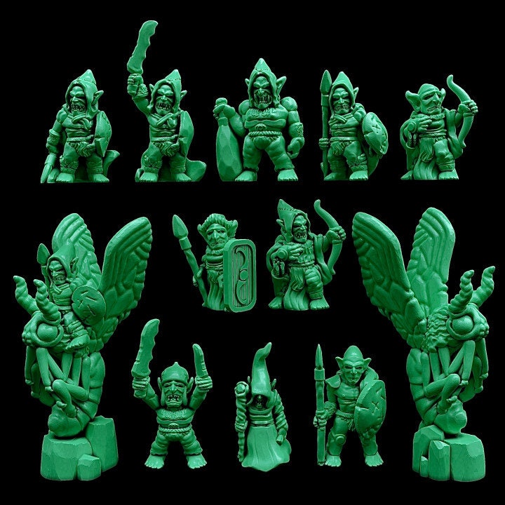 Kyn Finvara: Goblin Warband by Ill Gotten Games - NPC Monsters - Miniatures 28mm 30mm - 3d printed