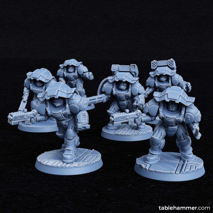 Myrmidon Armadillos (ranged) – superhuman heavy troops - Tablehammer - Proxies for wargames